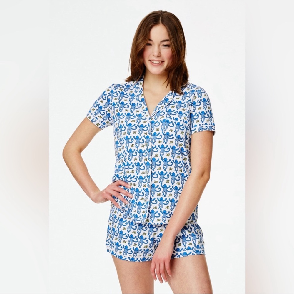 Roller Rabbit Blue and White Pajama Set